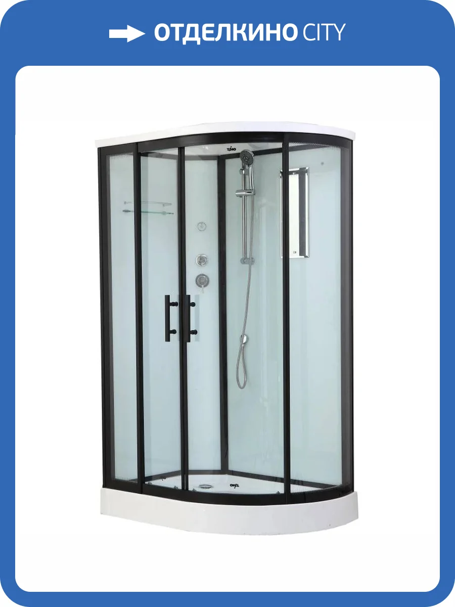Душевая кабина Timo Standart T-6602 B L профиль черный фото 4