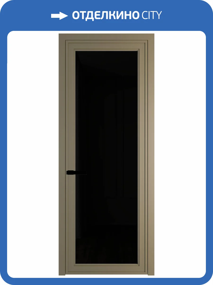 Межкомнатная дверь Profil Doors 1 AGP цвет профиля Шампань, стекло безопасное 6 мм черный триплекс 700x2000 фото 2