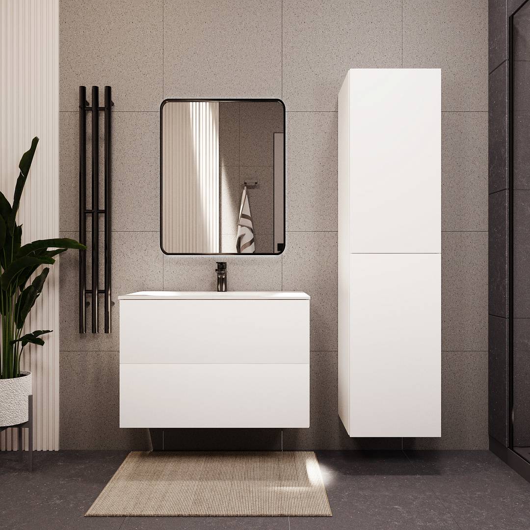 Тумба с раковиной Terminus Aurora AUR10802900301O белый, 80x62 фото 2