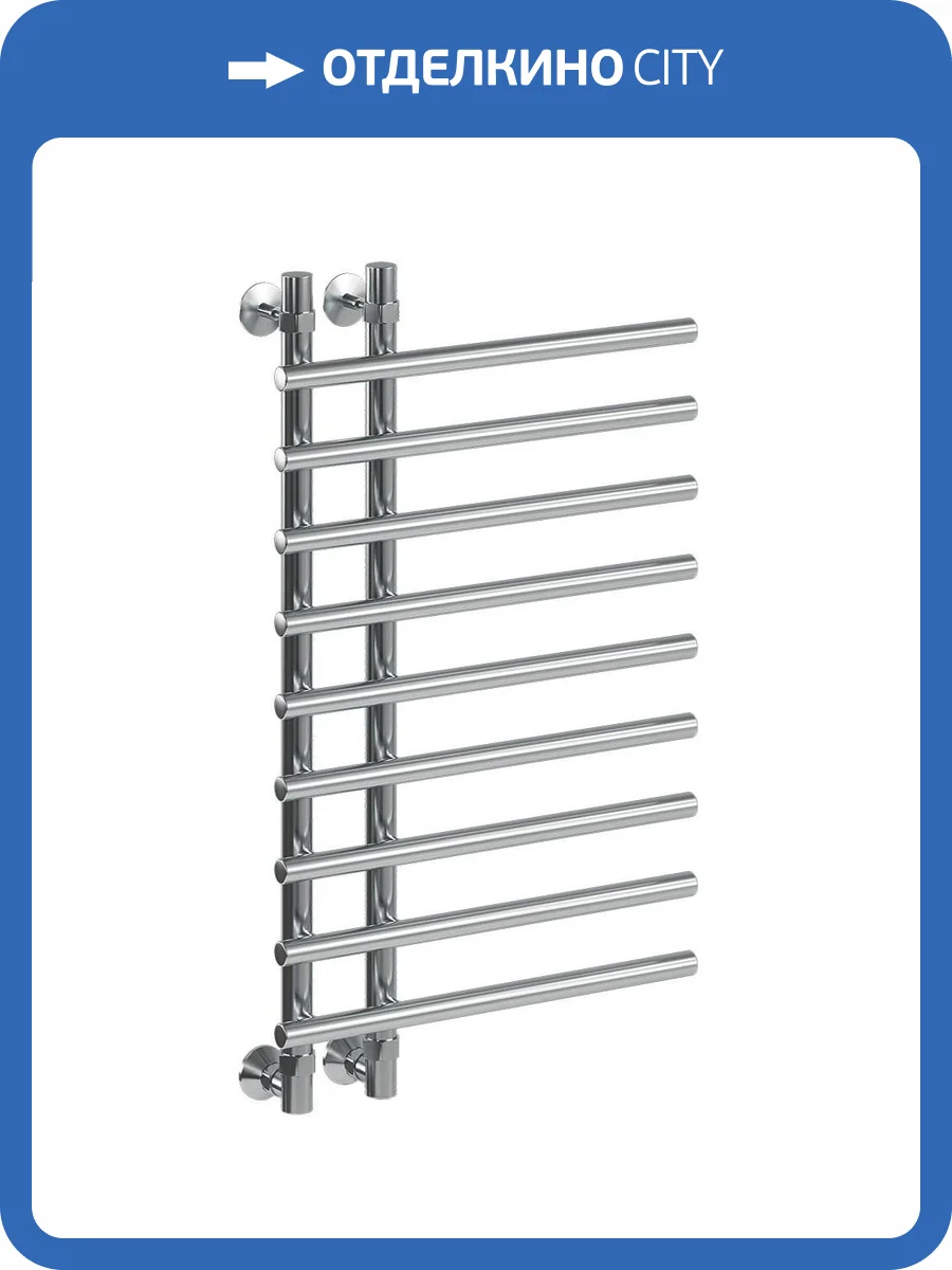 Полотенцесушитель водяной Ника Bamboo ЛБ-4 80/40, хром фото 3