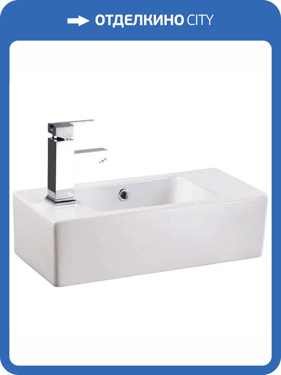 Раковина beWash Ontario 35531101 левая, 53 см, белая глянцевая фото 3