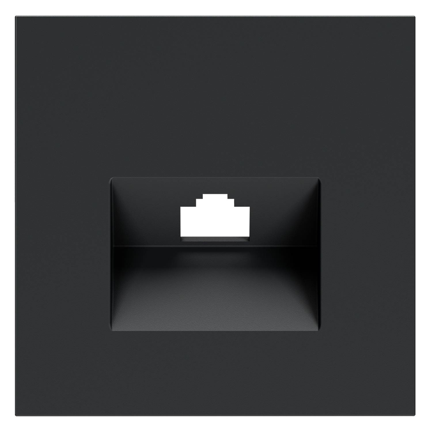 Лицевая панель для компьютерной розетки RJ-45 Voltum S70 VLS001307 графит фото 2