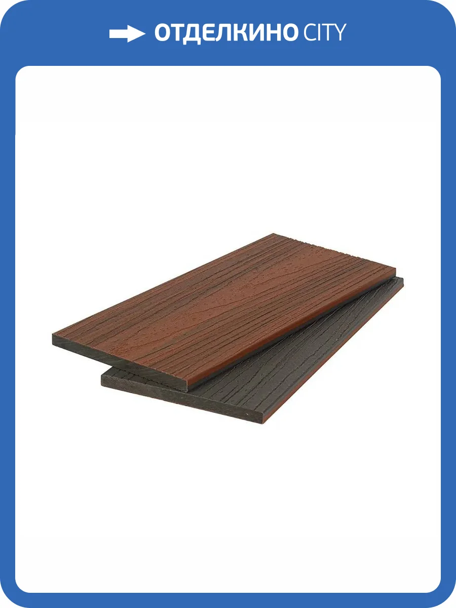 Универсальная доска Polivan Group Nusadua 3D Wood Premium Suar Mix + Grey Dark ДПК двухсторонняя 2900x140x11 фото 3