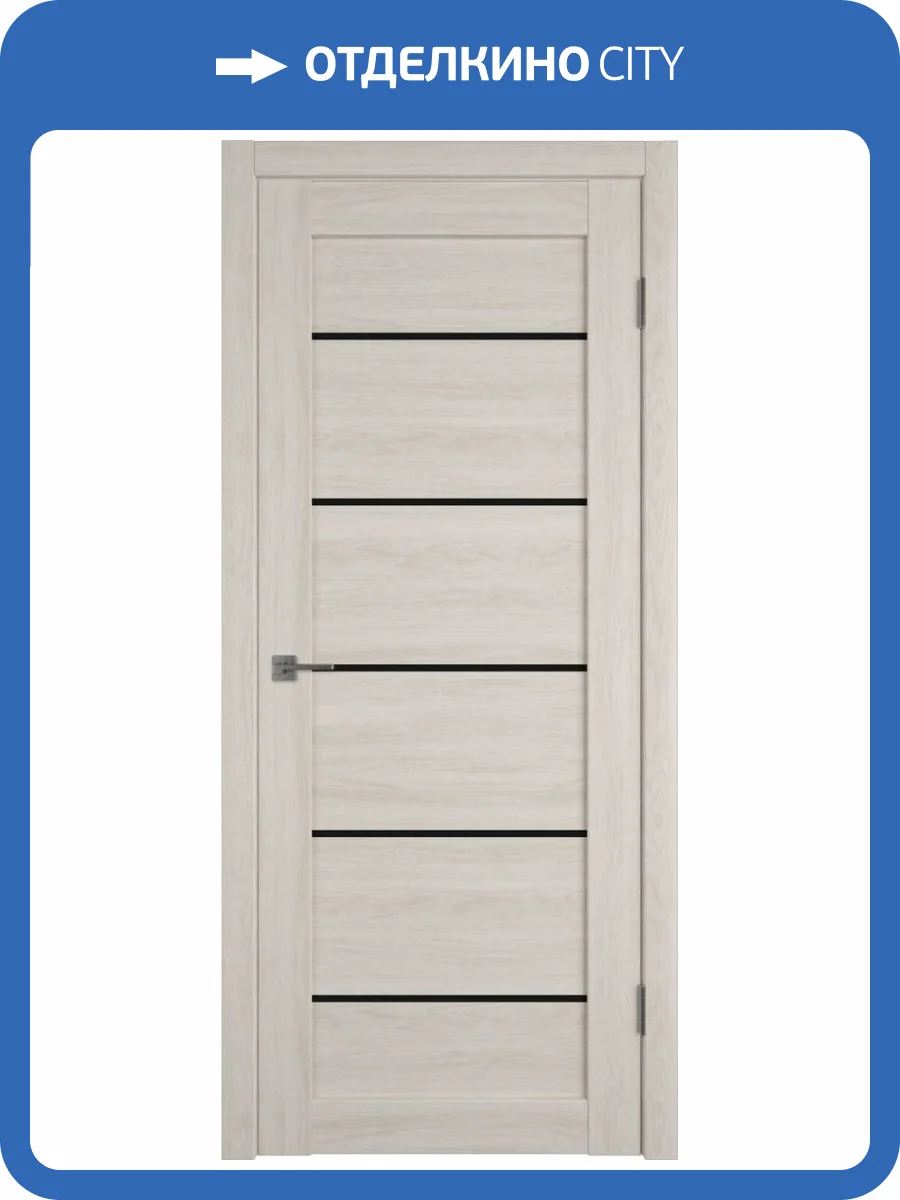 Межкомнатная дверь Владимирская Фабрика Дверей Atum Pro 27 Scansom Oak стекло Black Gloss 800x2000 фото 2