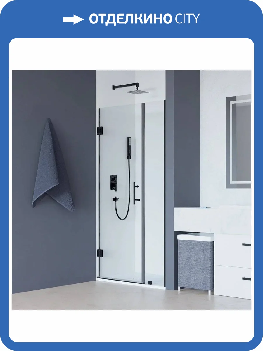 Душевая дверь в нишу RGW Hotel HO-012-B 1200х1950 профиль черный, стекло прозрачное фото 4