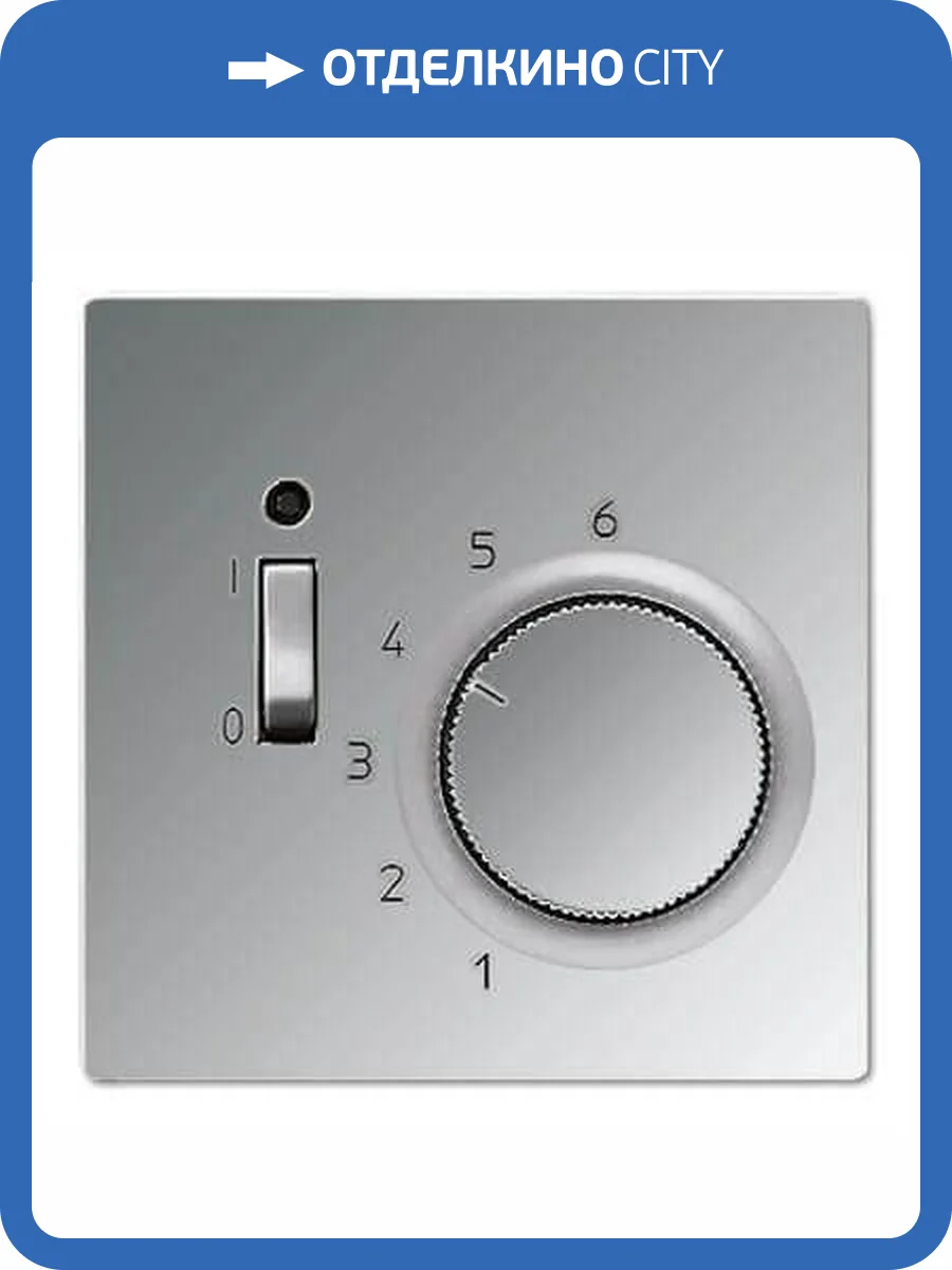 Накладка термостата комнатного с выключателем Jung LS 990 блестящий хром GCRTR231PL фото 2