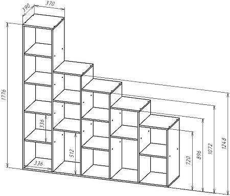 Стеллаж МФ Jazz СТ Л 175С СТ-Л-175С Дуб сонома фото 2