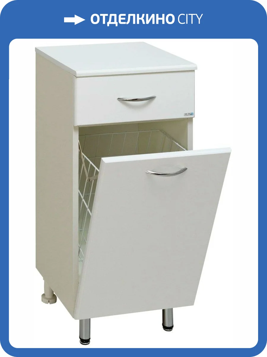 Тумба Runo Универсальная 40 с бельевой корзиной фото 3