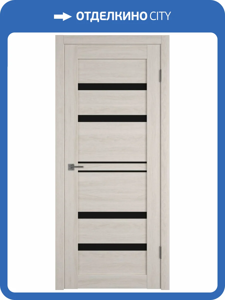 Межкомнатная дверь Владимирская Фабрика Дверей Atum Pro 26 Scansom Oak стекло Black Gloss 700x2000 фото 2