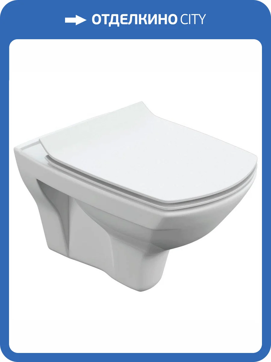 Унитаз подвесной Cersanit Carina S-MZ-CARINA-XL-COn-S-DL-w XL Clean On DPL EO slim фото 15
