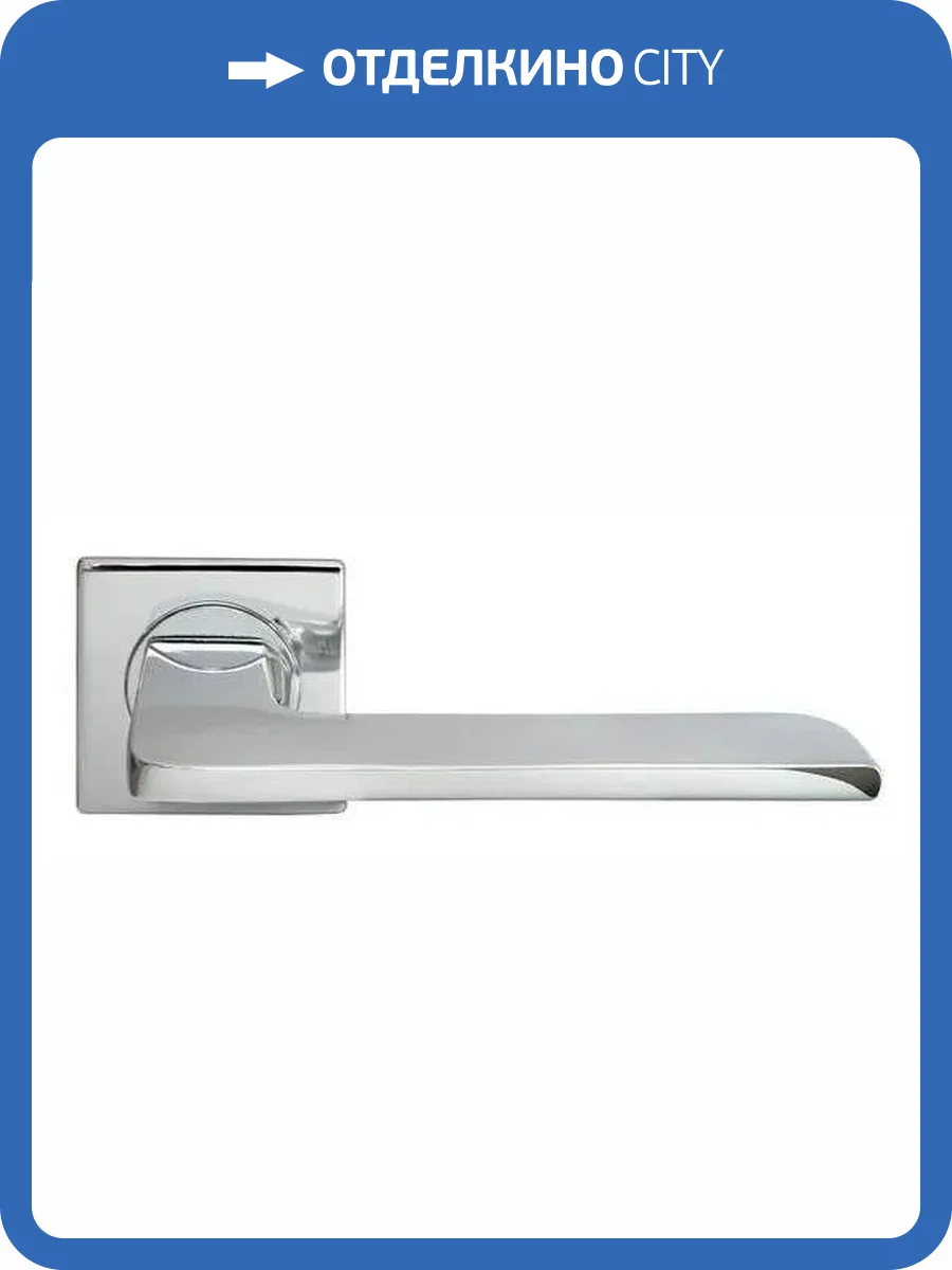 Дверная ручка Morelli ROCK NC-8-S1 CRO хром, раздельная на квадратной розетке фото 4