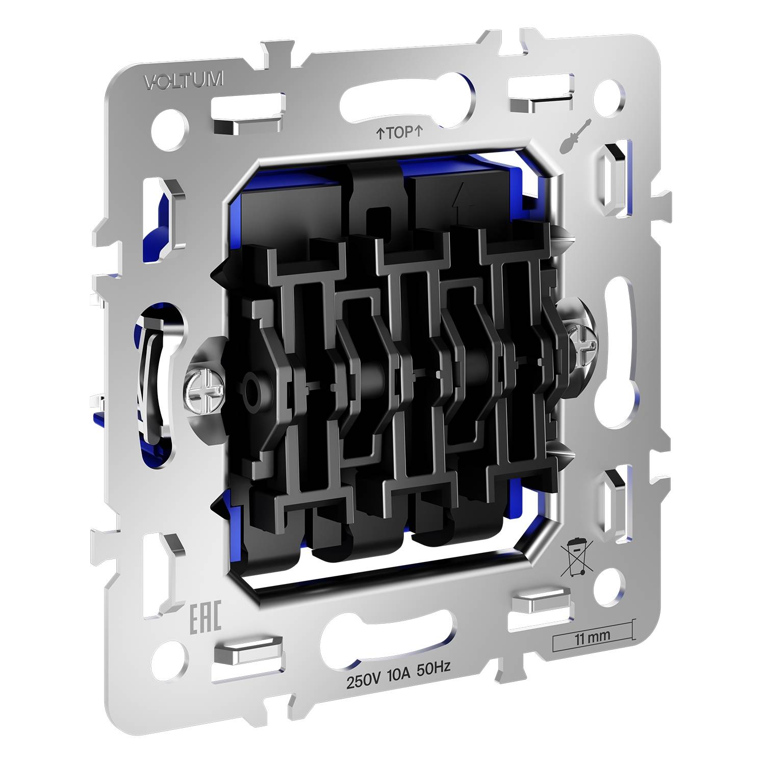 Механизм выключателя 3-клавишного Voltum S70 VLS0301M