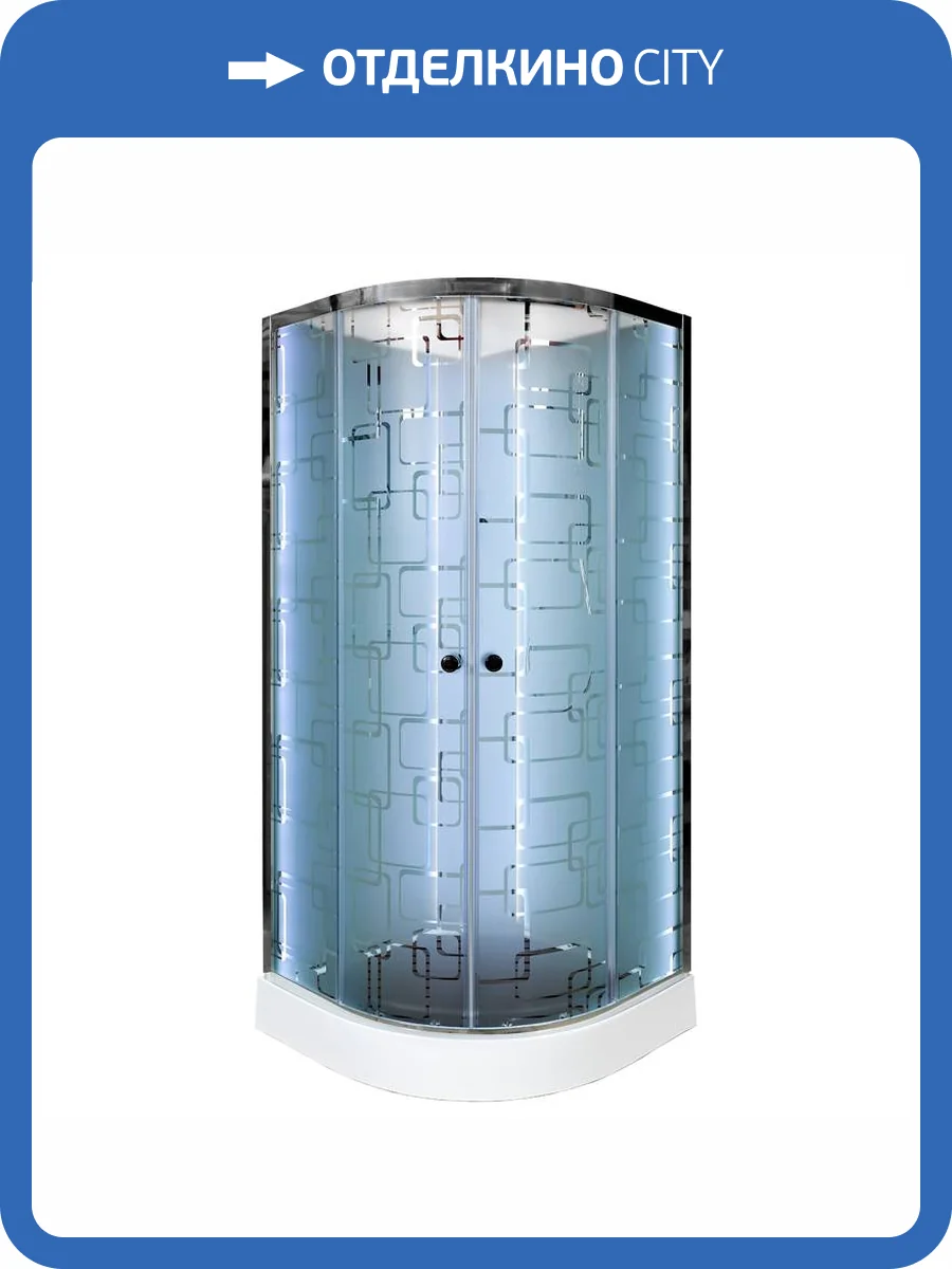 Душевая кабина AvaCan EM1580NLED с подсветкой, 80x80x210 фото 14