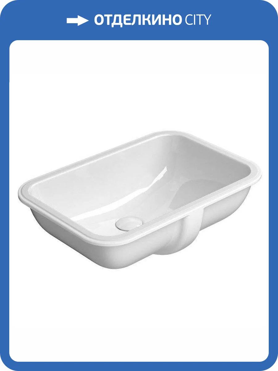 Раковина GSI Pura 724311 55 см, белая глянцевая фото 4