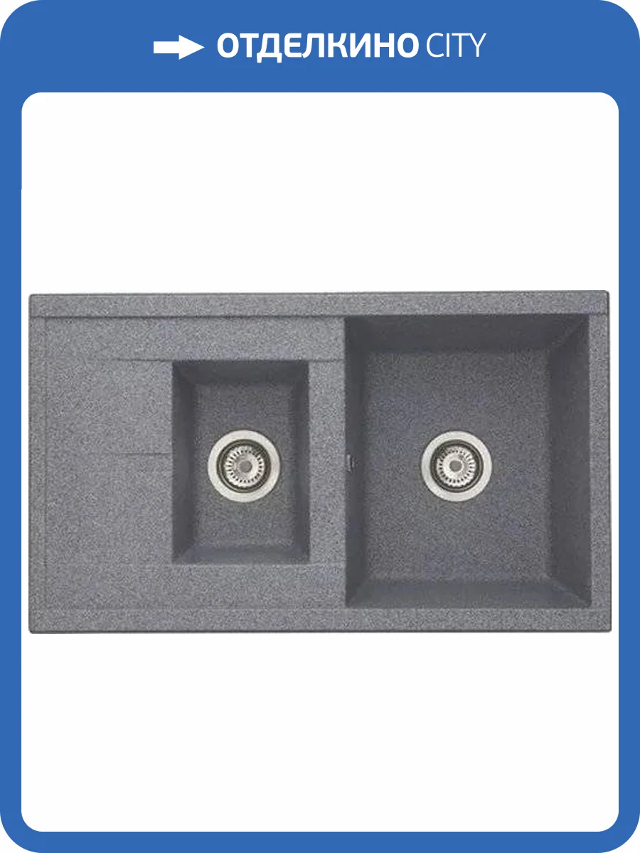 Мойка кухонная AQUATON Делия 87 серая фото 5