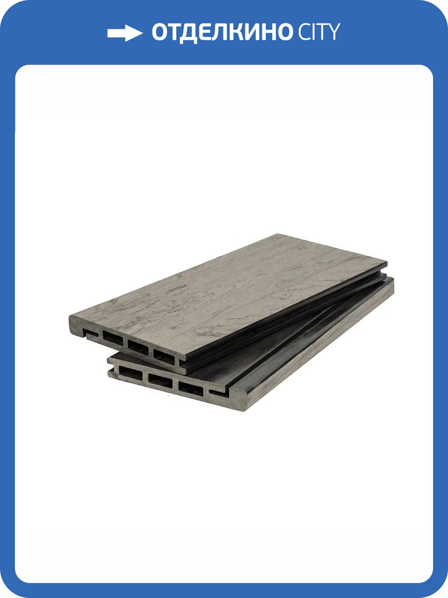 Доска для обрамления Polivan Group Denpasar (Денпасар) ДПК Brushing Mix (Шлифованная Мультиколор) Серый 5800x140x20 фото 2
