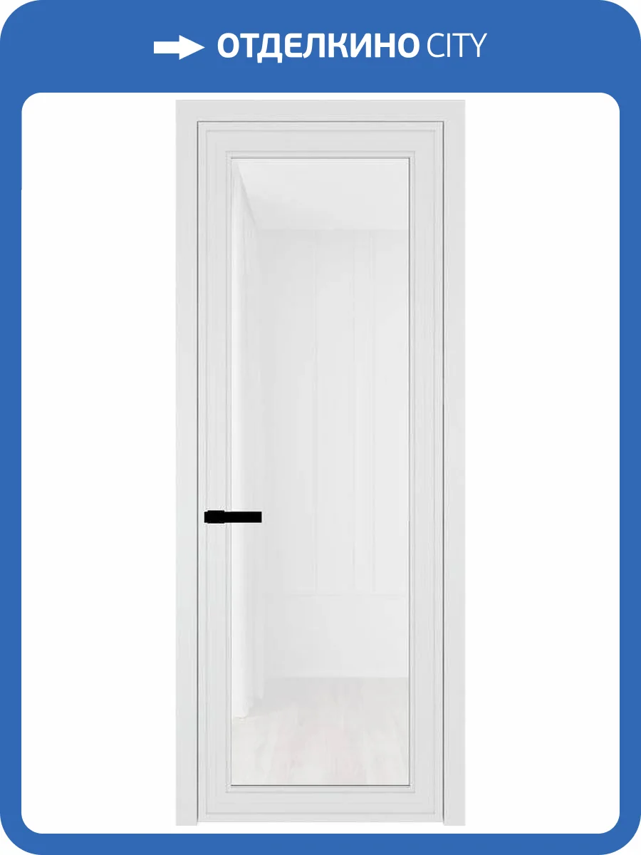 Межкомнатная дверь Profil Doors 1 AGP цвет профиля Вайт, стекло безопасное 6 мм белый триплекс 700x2000 фото 2