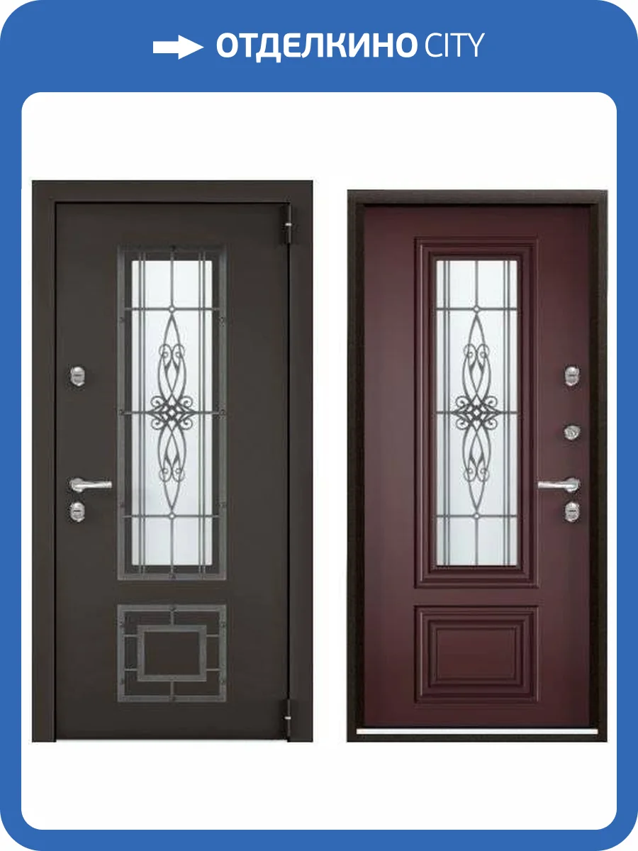 Входная стальная дверь Torex SNEGIR PRO-C MP 1740848 Колоре бруно/ЛКП Кармин 2000x880 фото 2