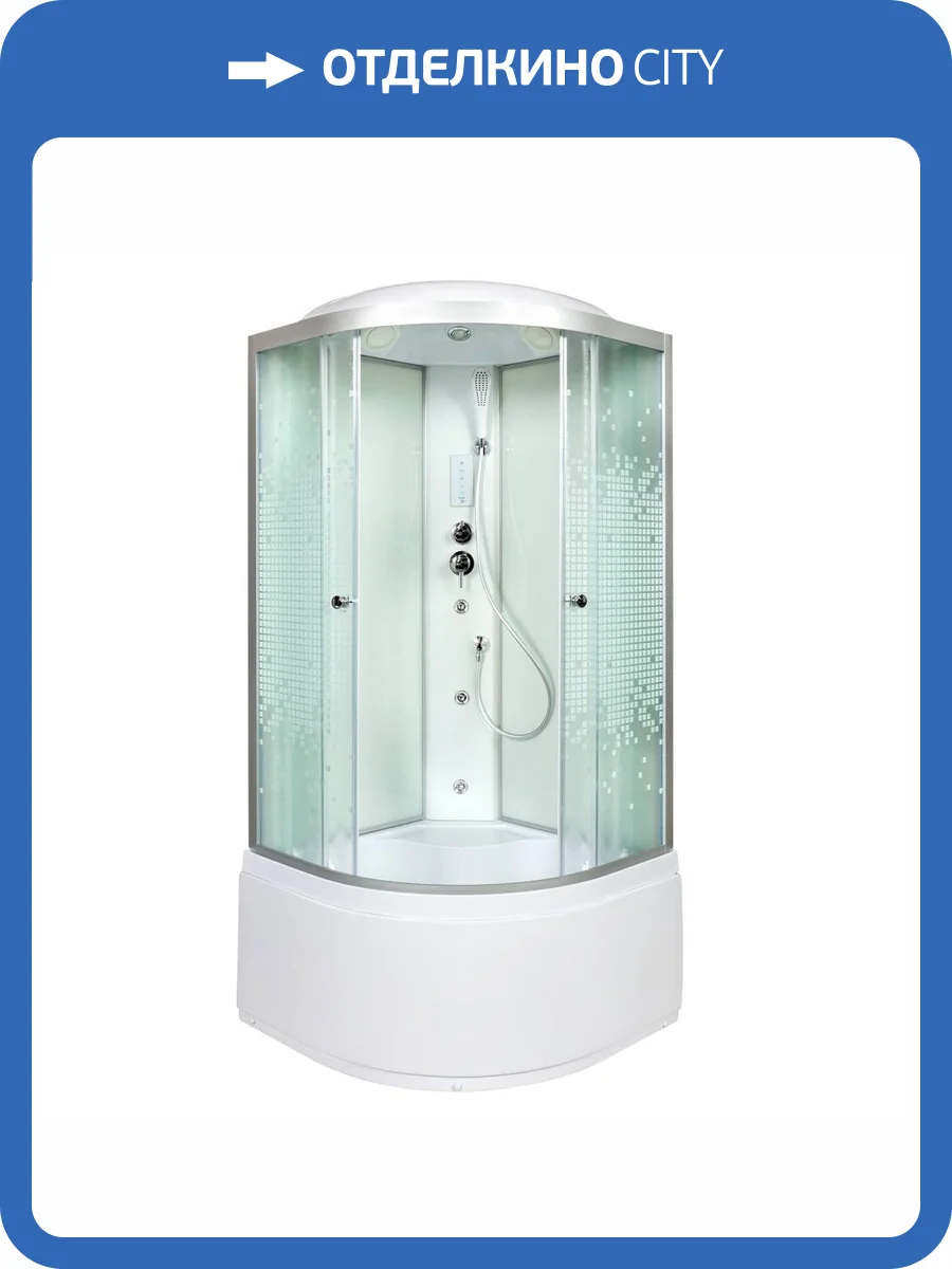 Душевая кабина AvaCan L910GM+EL с гидромассажем и электрикой, 100x100x215 фото 14