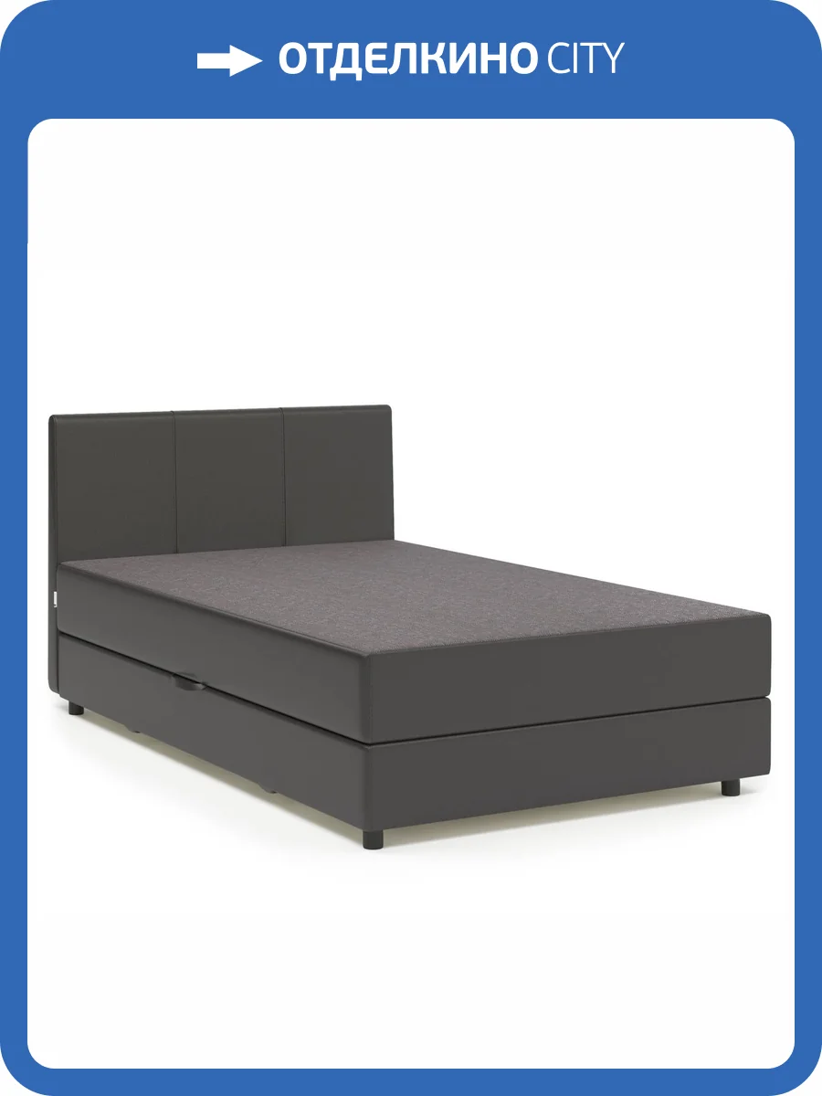 Кровать-тахта Шарм-Дизайн Классика 104210516 90x198 рогожка латте и экокожа шоколад фото 5