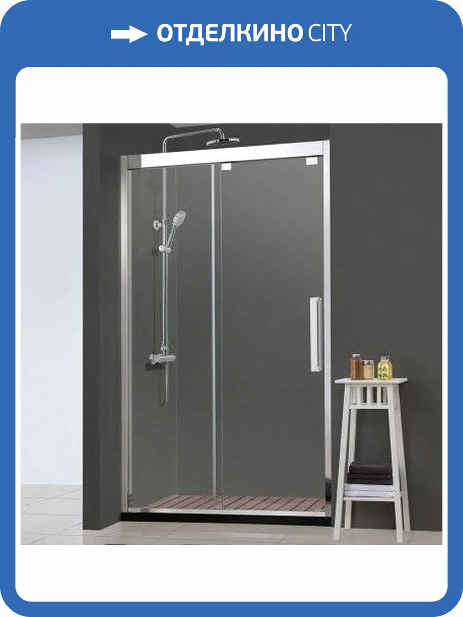 Душевая дверь в нишу Bravat Stream 120x200 одинарная фото 8