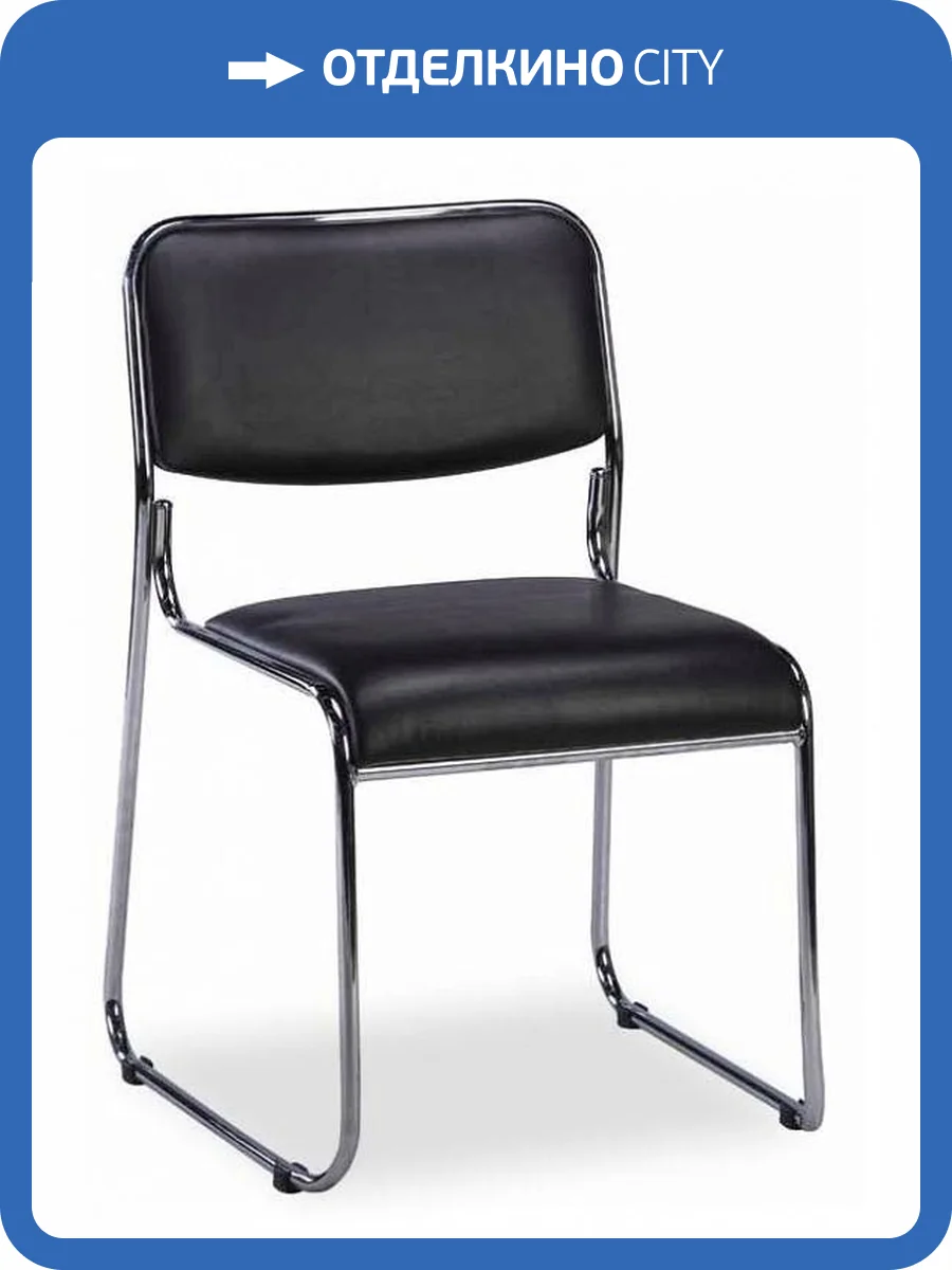 Стул Everprof Fix Chrome 15989, EP-Fix Chrome PU Black Черный фото 2