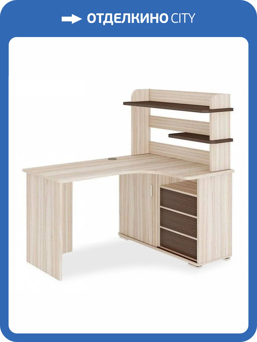 Стол компьютерный Merdes Домино MER_SR-145-KSHK-CH-PRAV-NOVYJ фото 2