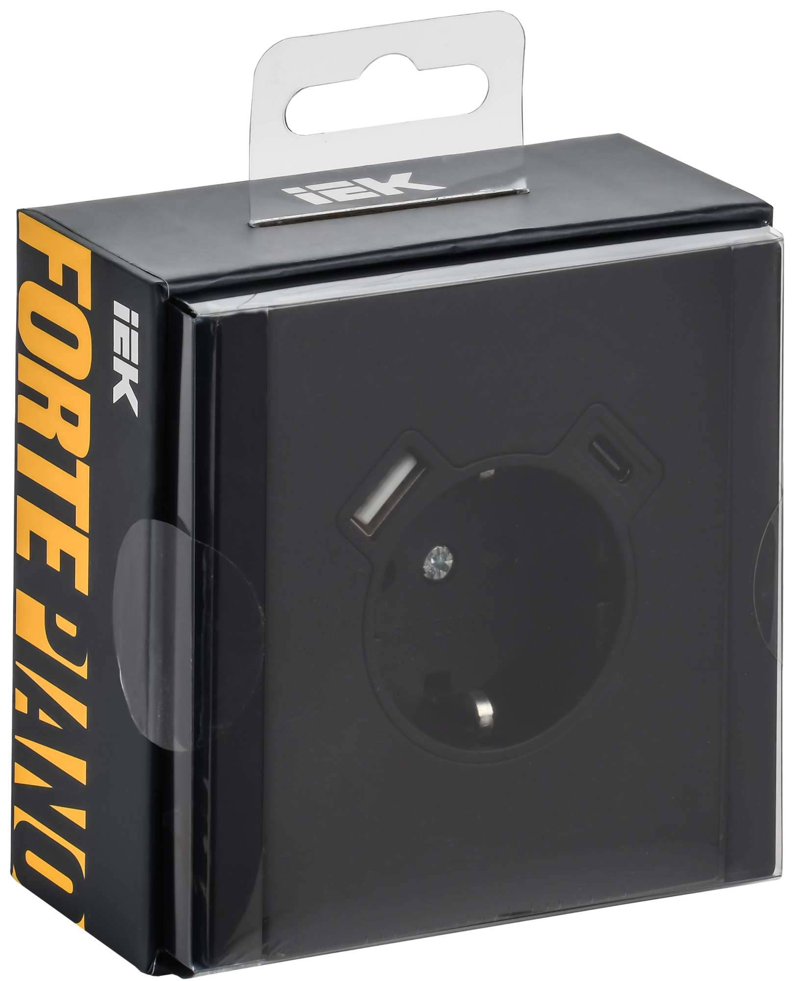 Розетка 1-местная с заземлением, шторками и USB Type A+С IEK Forte&Piano FP-R14-16-U22-018-M-K02 черный фото 6