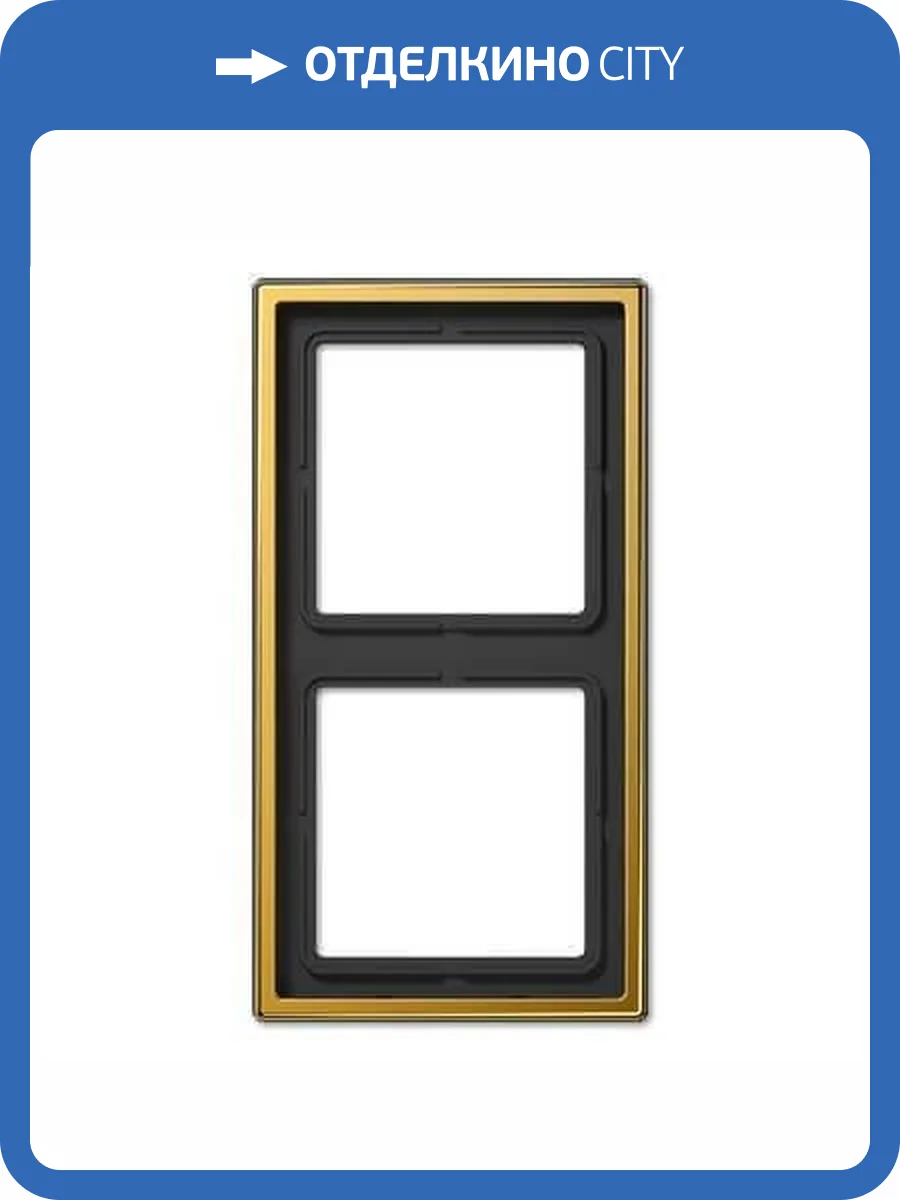 Рамка 2-постовая Jung LS 990 золото LS982GGO фото 2
