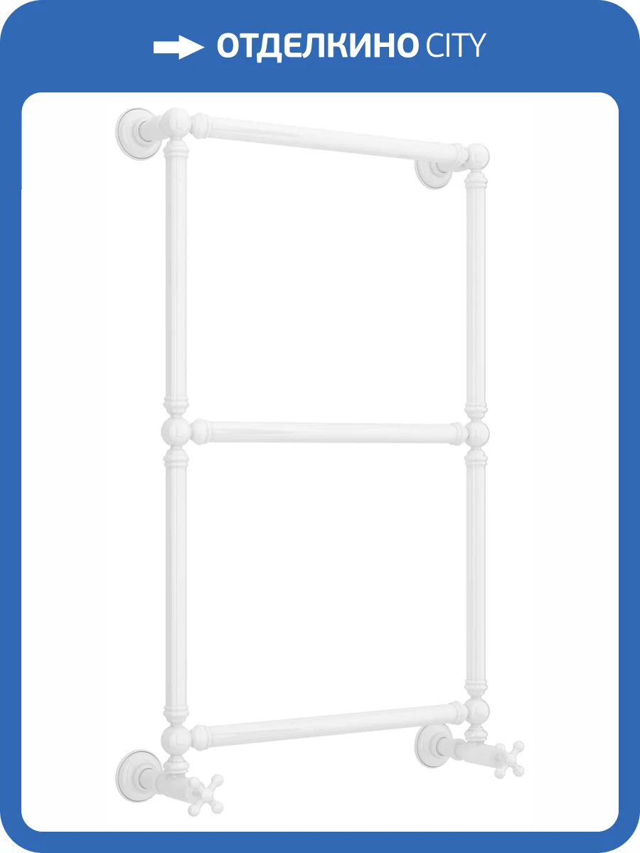 Полотенцесушитель водяной Сунержа Ренессанс 12-0280-8650 Белый, 86x40 фото 5