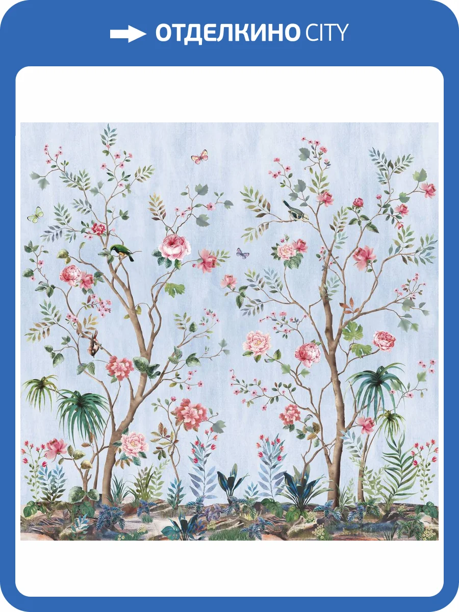 Бесшовные Eco обои Ortograf Flora 31151 Jasmine platinum Холст ОЕ-Х фото 2