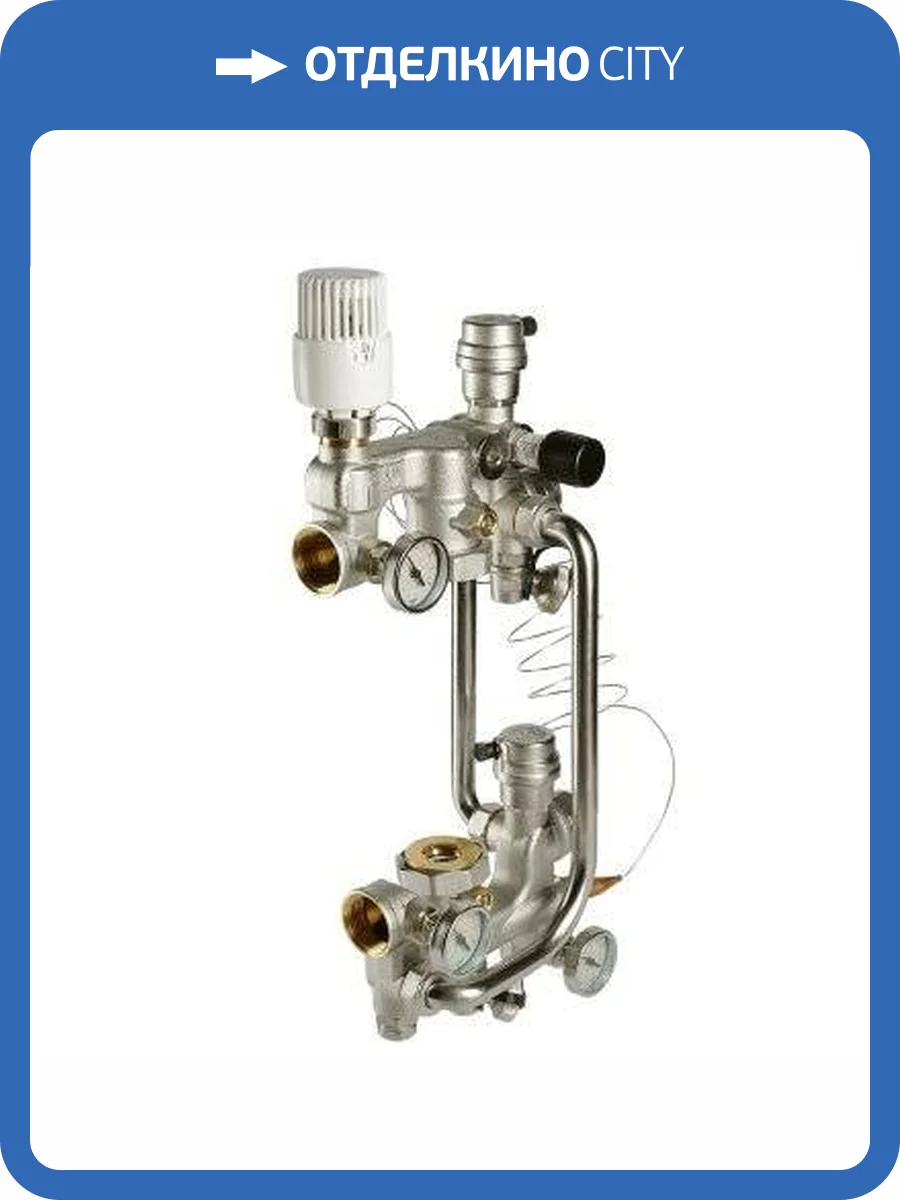 Насосно-смесительный узел VALTEC с термоголовкой, без насоса, монт. длина насоса 180 мм фото 2