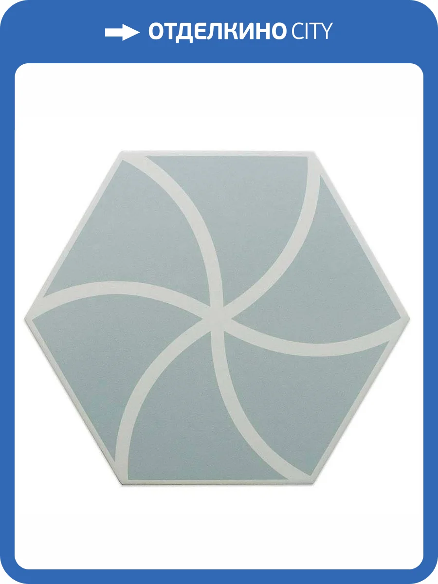 Керамогранит Dna Tiles Fancy 127009 Waves Blue 20x23 фото 3