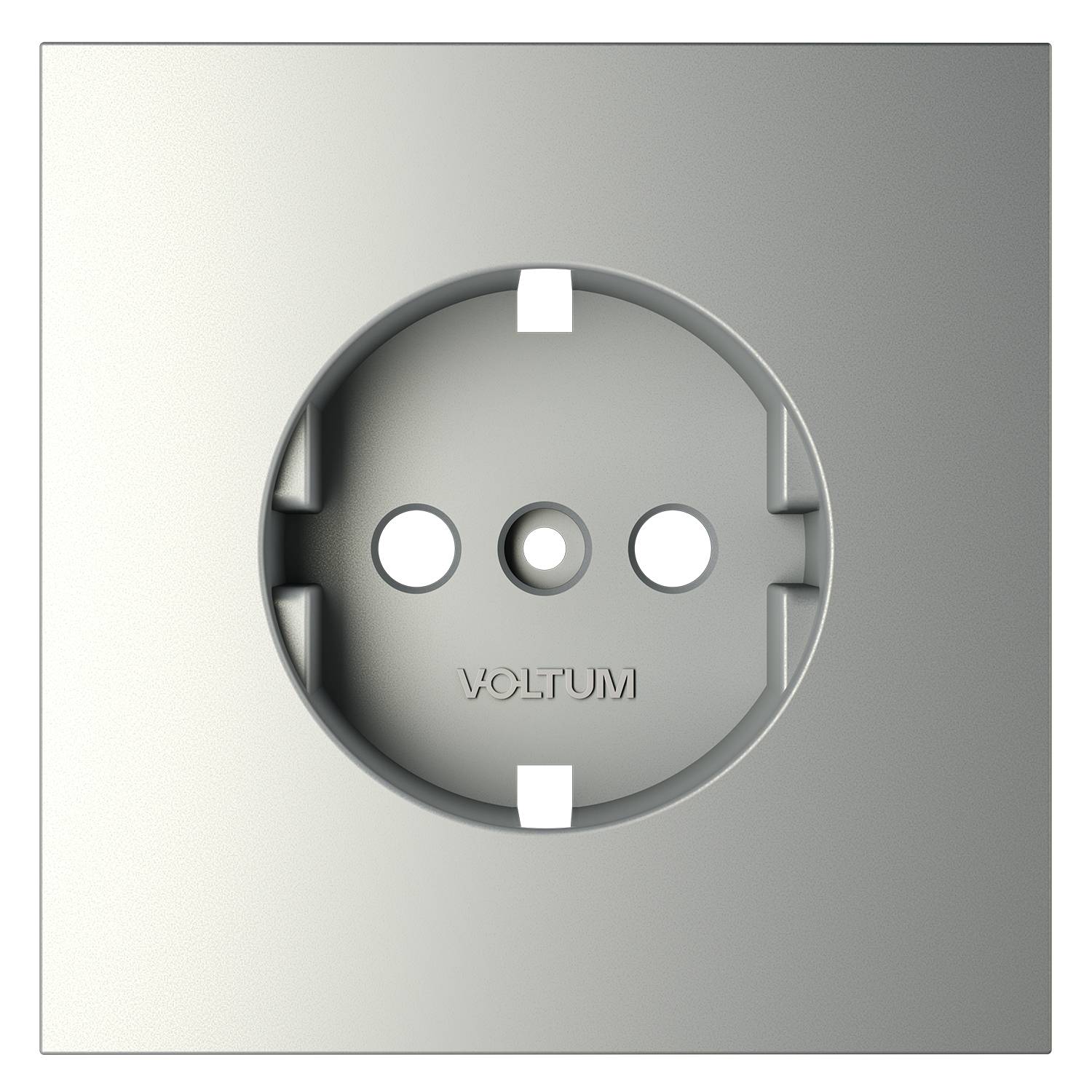 Лицевая панель для розетки с заземлением Voltum S70 VLS000605 сталь фото 2