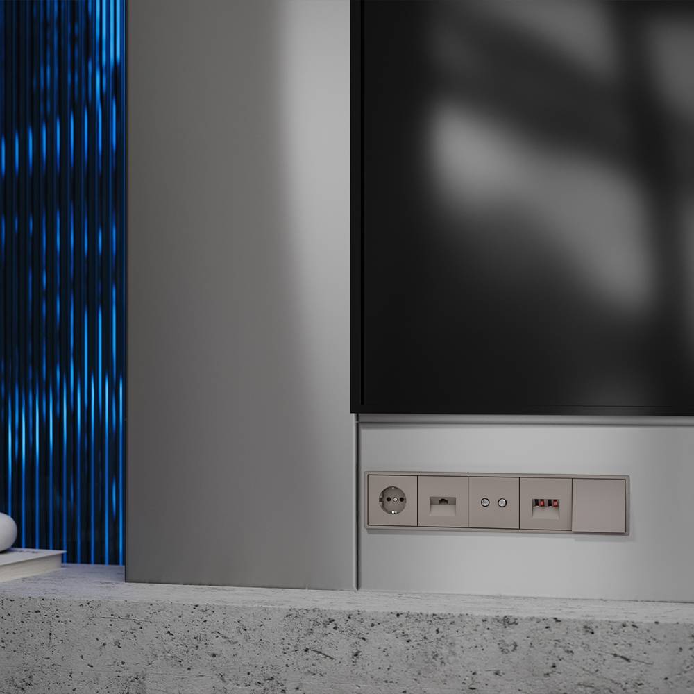 Лицевая панель для компьютерной розетки RJ-45 Voltum S70 VLS001314 капучино фото 5