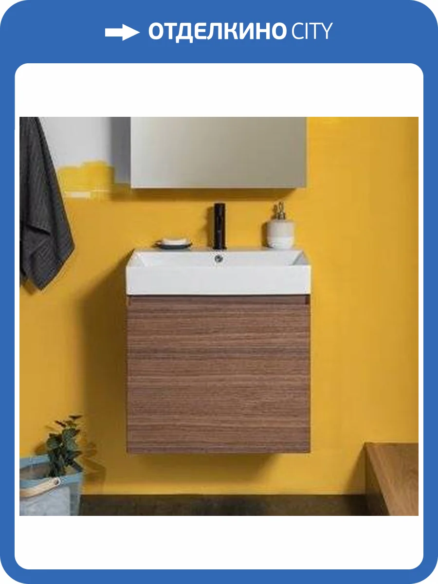 Тумба с раковиной Aquanet Йорк 60 орех фото 16