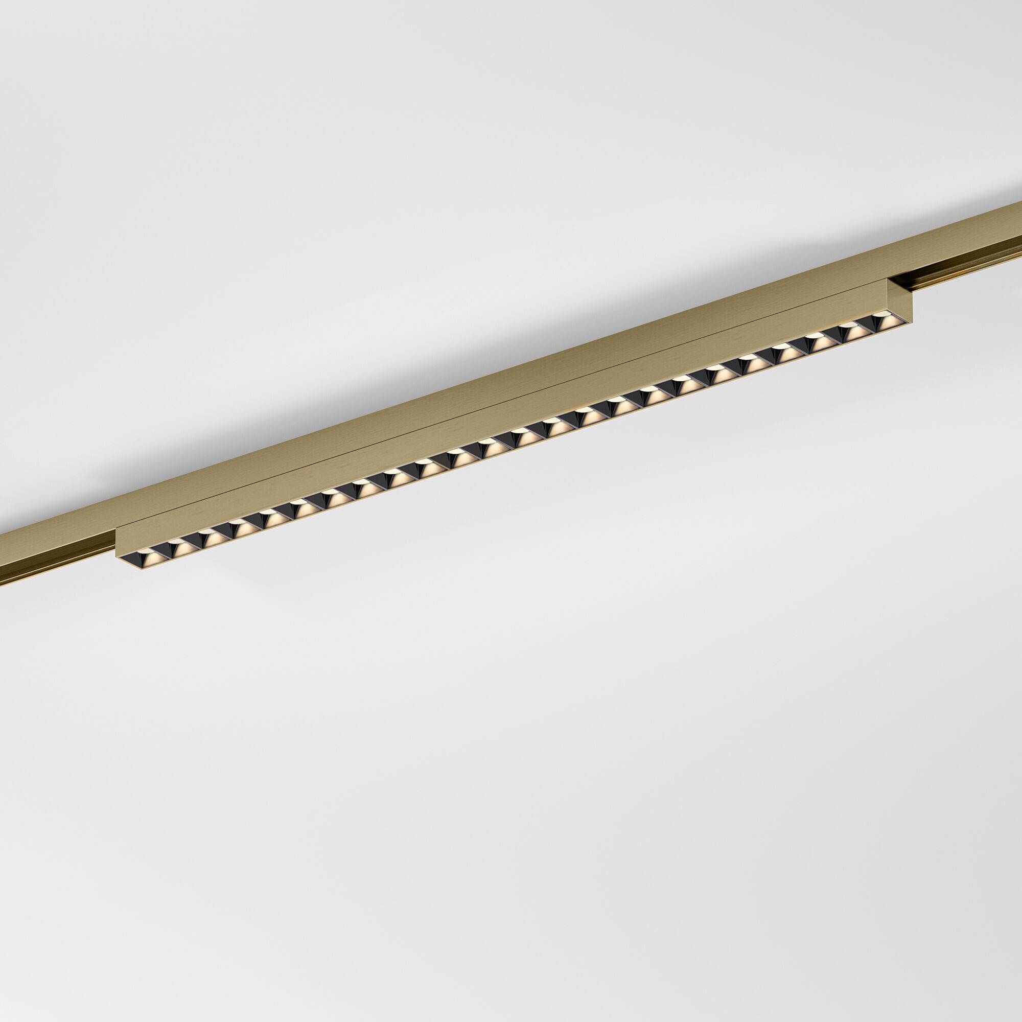 Трековый линейный светодиодный светильник Elektrostandard Brass Line 85529/01 20W 3000K латунь