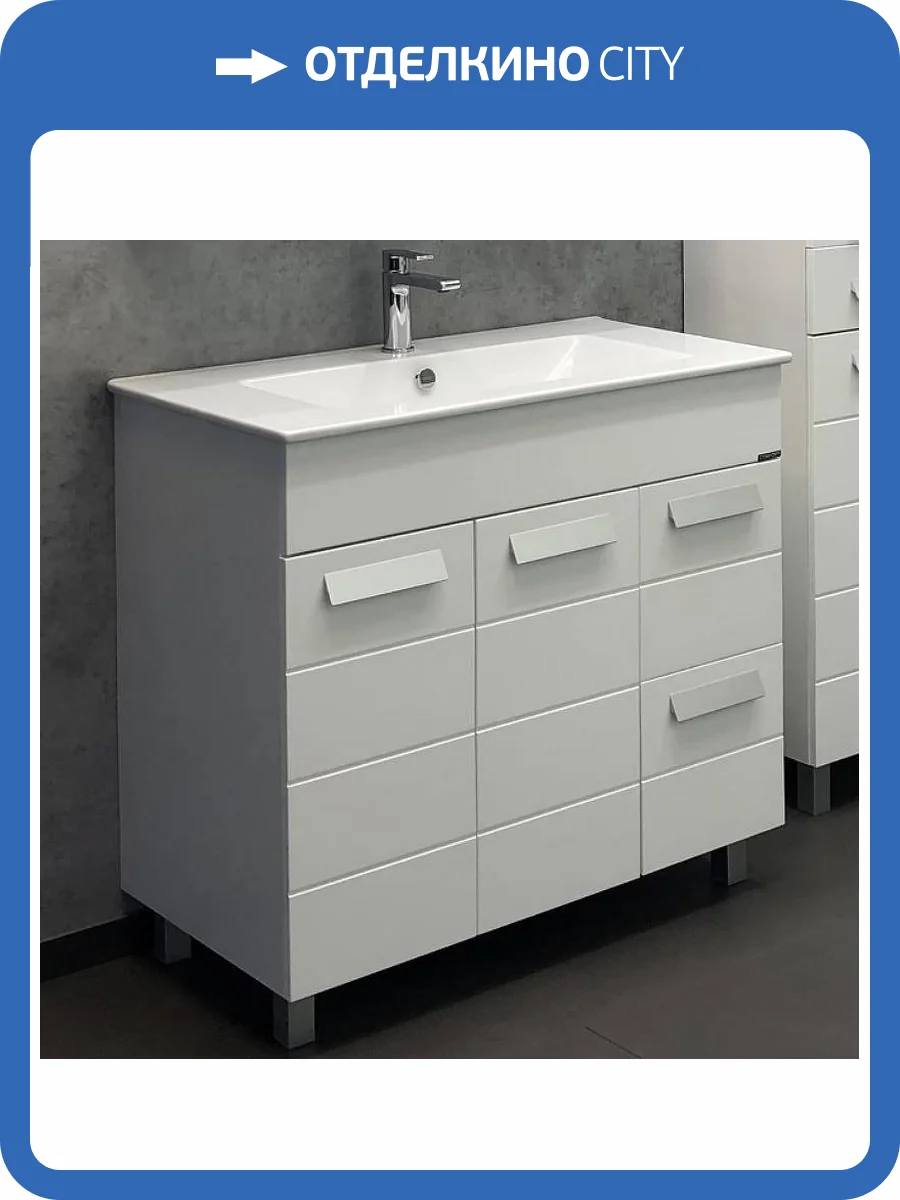 Тумба с раковиной Comforty Модена М-90 00-00001644 белый фото 25