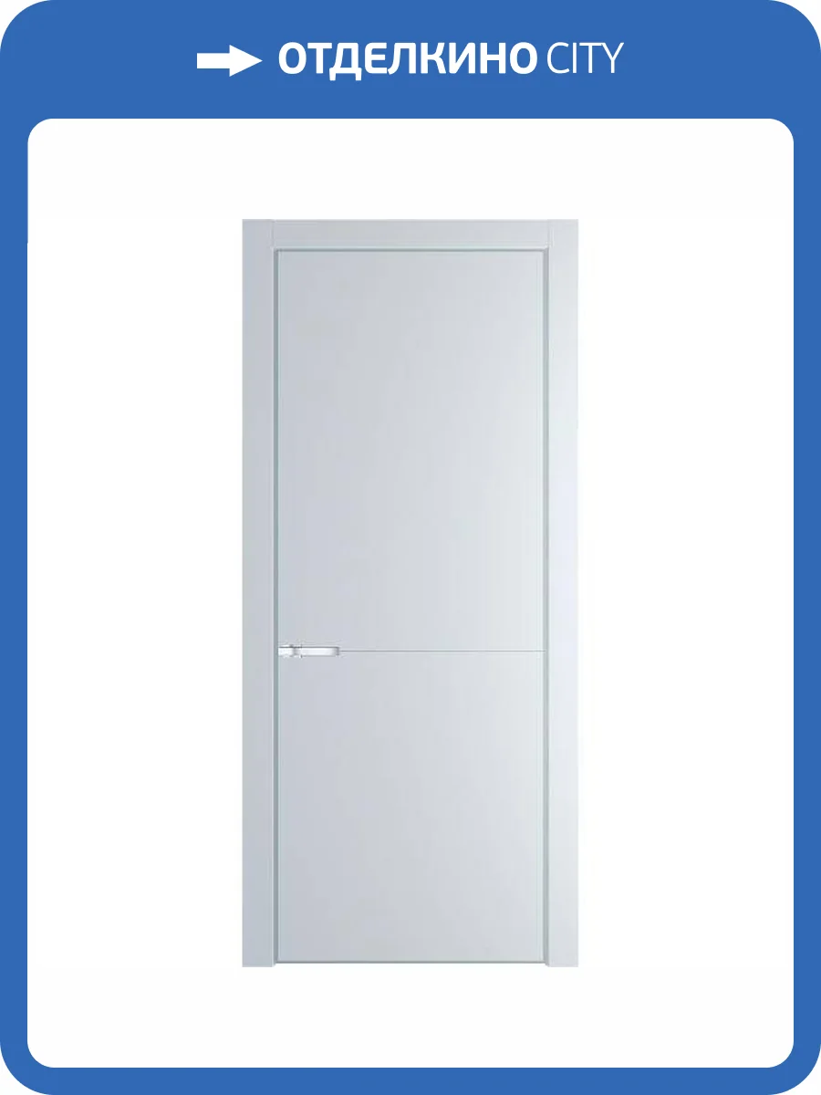 Межкомнатная дверь Profil Doors 16 PA полотно Вайт, профиль серебро, алюминиевый молдинг 3мм 600x2000 фото 2