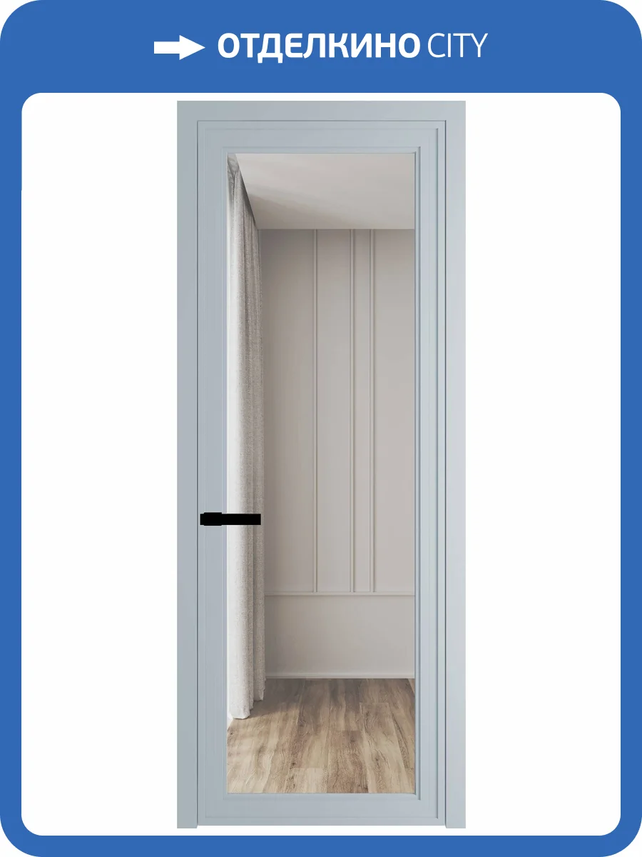 Межкомнатная дверь Profil Doors 1 AGP цвет профиля Серебро, стекло безопасное 6 мм прозрачное 600x2000 фото 2