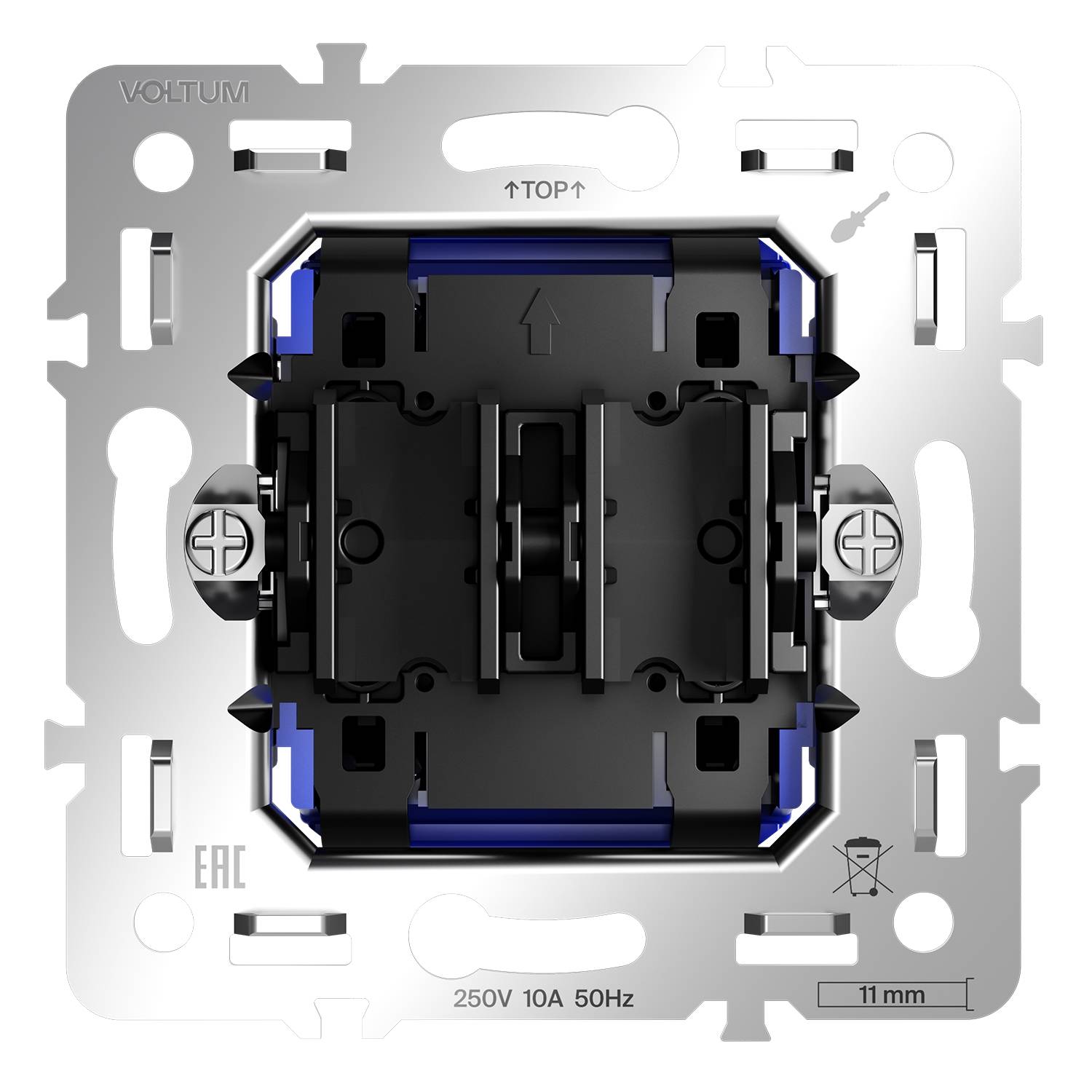 Механизм выключателя 2-клавишного Voltum S70 VLS0206M фото 2