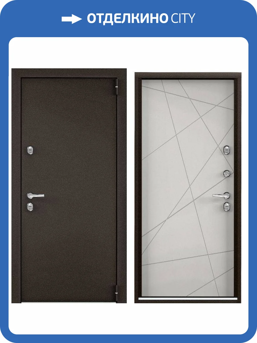 Входная стальная дверь Torex SNEGIR PRO MP 2032181 Букле коричневый/ПВХ Бьянко 2000x880 фото 2