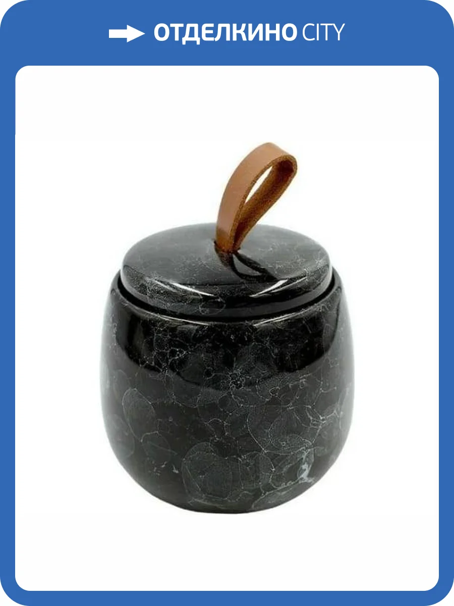 Диспенсер для ватных дисков Bath Plus Pietra W-CE2242АA-CT черный фото 2