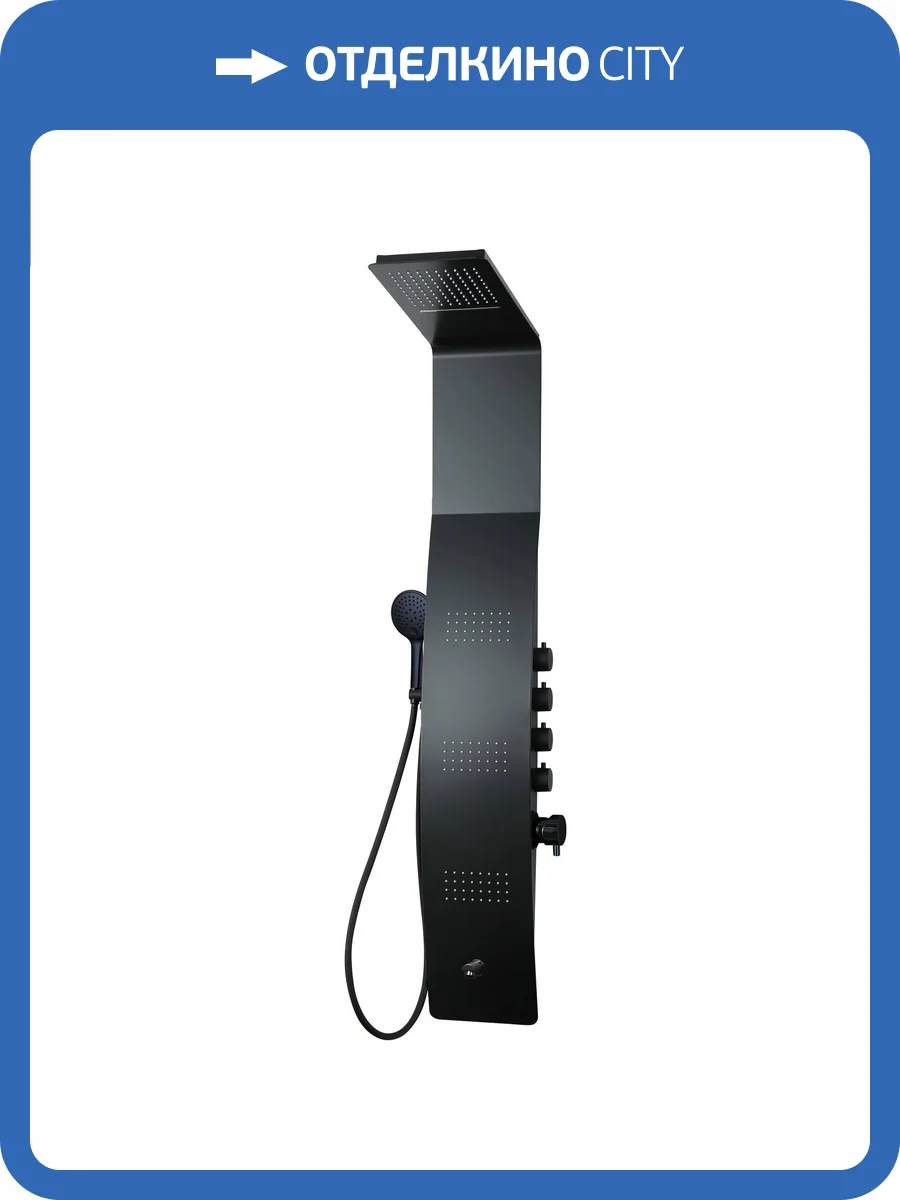 Душевая панель Taliente TA-G-A04Bb+s черная фото 4