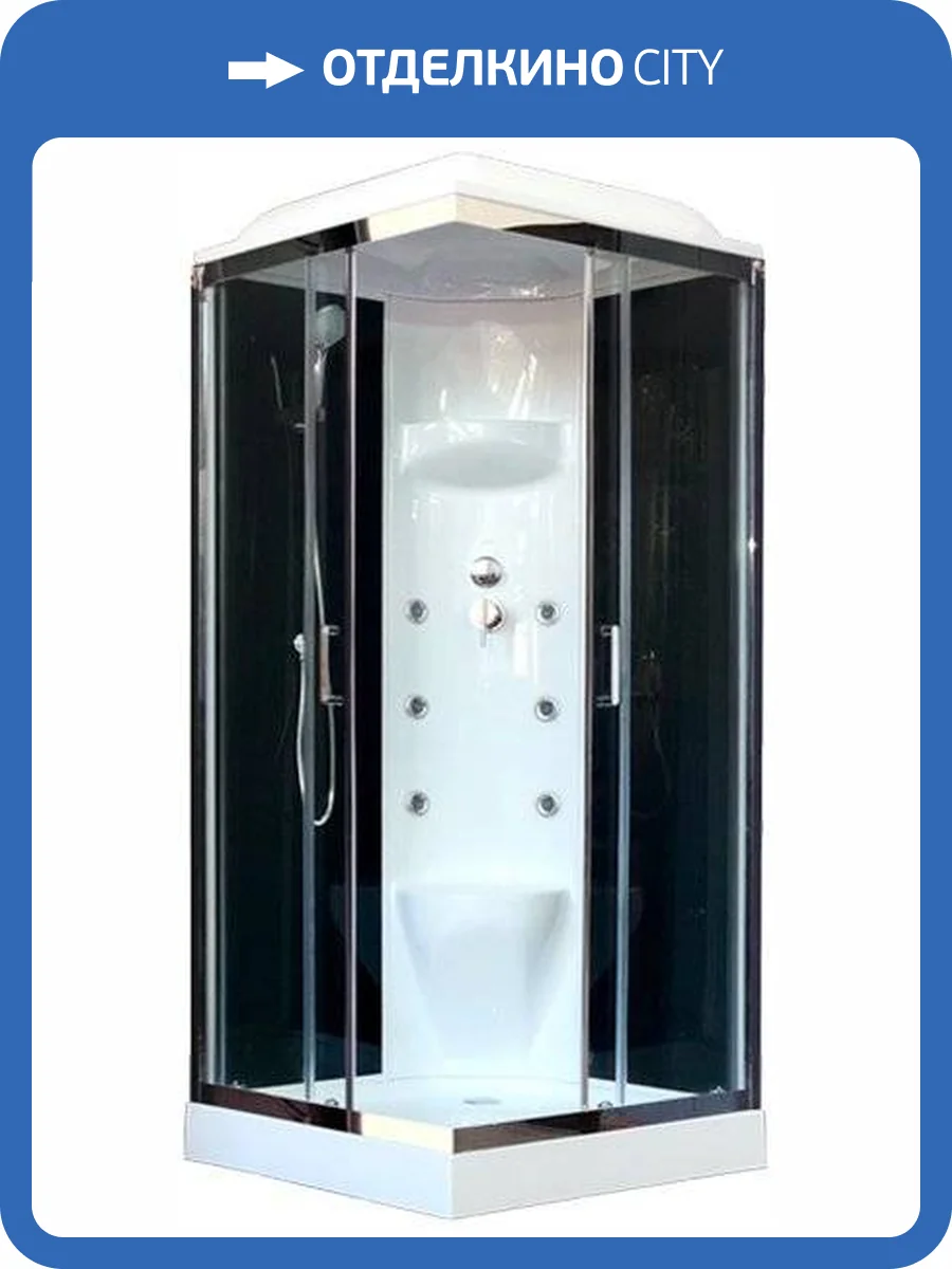 Душевая кабина Royal Bath RB80HP7-BT-CH с низким поддоном, с сиденьем фото 6