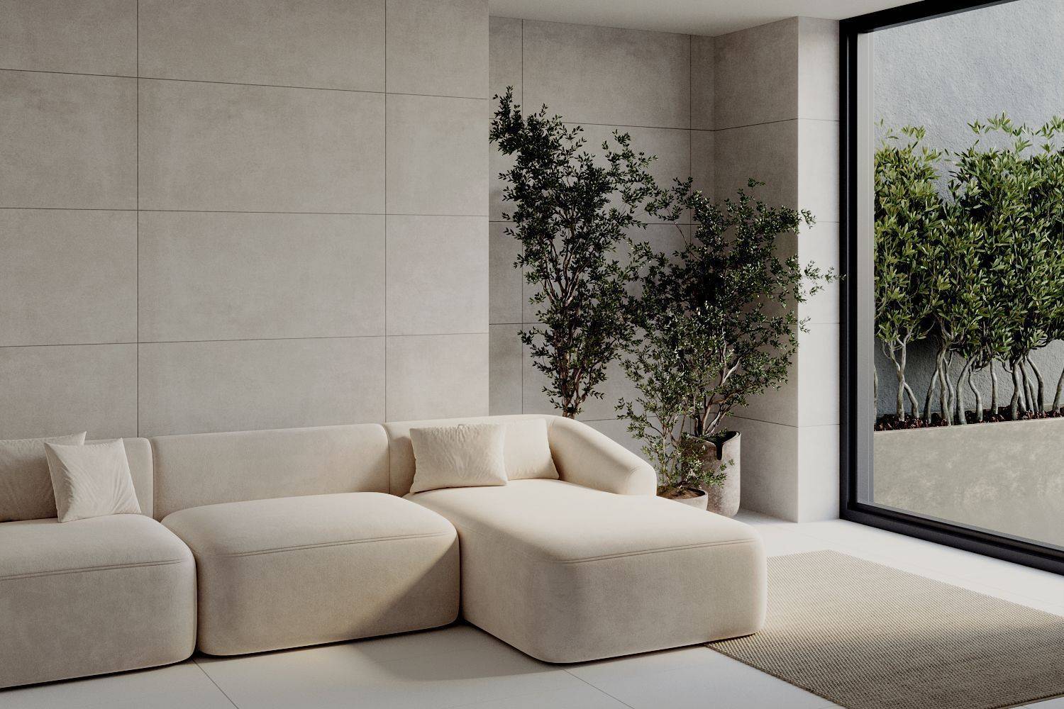Керамогранит Pieza Ceramica Beton BT016012C Grafite 60x120 фото 3