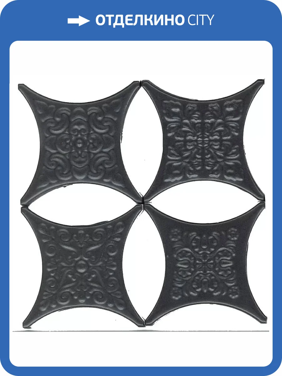 Керамическая плитка Hispania Core Estrella Set Negro 6.7x6.7 фото 9