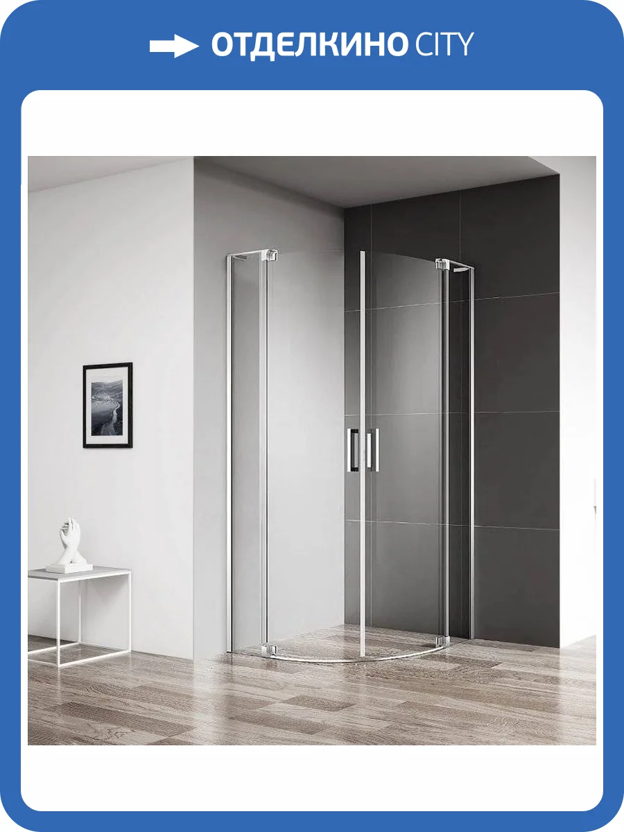 Душевой уголок Cezares Slider R 2 90/100 C Cr профиль хром, стекло прозрачное фото 11