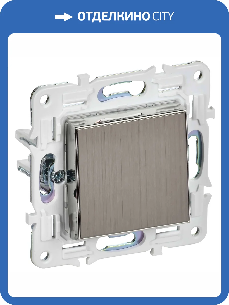 Выключатель 1-клавишный IEK Skandy SK-V10-0-10-K50 никель фото 3