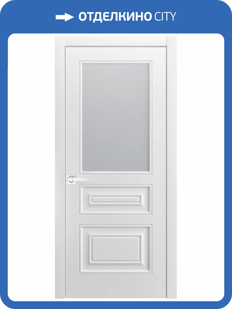 Межкомнатная дверь эмаль Milyana Версаль-2Ф остеклённая белоснежный 900x2000 фото 2